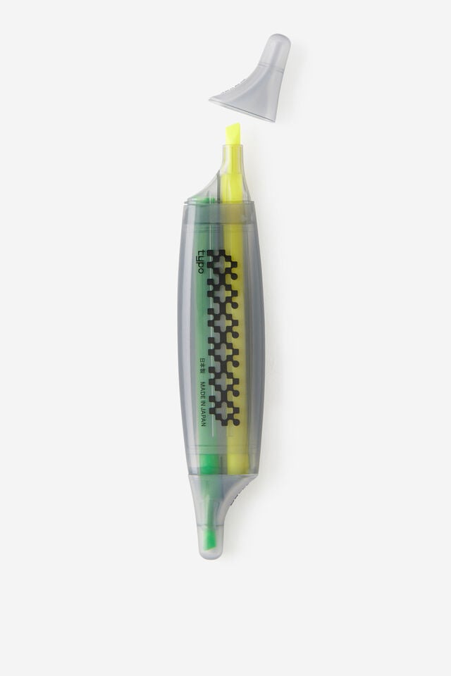 Dual Ended Highlighter, YELLOW / GREEN