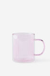 Double Walled Glass Mug, STRAWBERRY MILK - alternate image 1