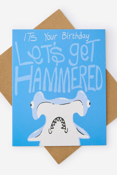 Funny Birthday Card 2.0, LET S GET HAMMERED