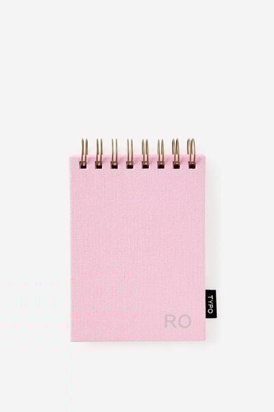 Personalised A6 Spiral Sketch Book, BLOSSOM PINK