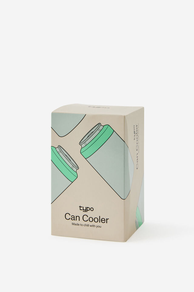 Can Cooler, SILVER METALLIC / JELLY MINT