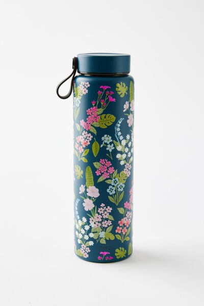 On The Move 1L Drink Bottle 2.0, WILDER FLORAL SPACED/NORTH SEA