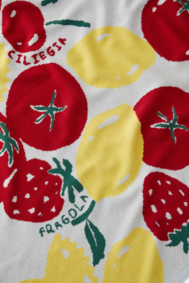 Personalised Patterned Throw, FRUITS & VEGGIES