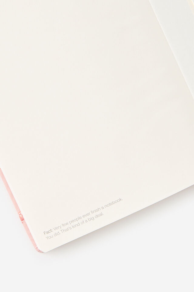 Metro B5 Hard Lined Notebook, Ditsy Pansy Pink Clay