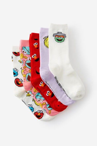 Box Of Socks, LCN SES SESAME STREET CHARACTERS (S/M)