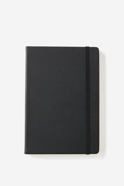 Metro A5 Hard Plain Notebook, Black