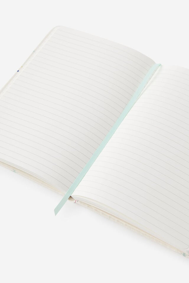 A5 Hard Lined Notetaker Notebook, ECRU DITSY CELESTIAL