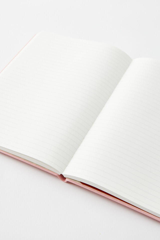 B5 Hard Cover Lined Notebook, STRAWBERRY MILK