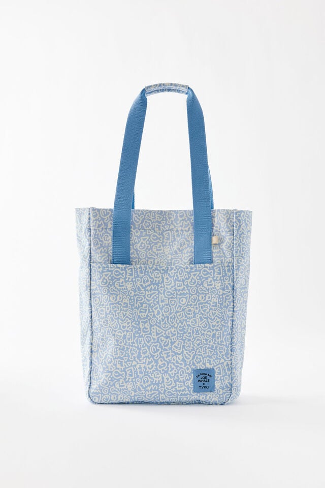 License Campus Tote, LCN DOO DOODLE BOY / BLUE SKIES