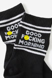 Mid Crew Socks, GOOD F#$KING MORNING!! - example image 3
