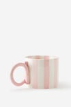 Loop Handle Mug, STRAWBERRY MILK & ECRU - alternate image 2