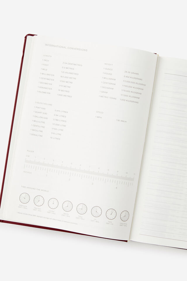 2026 B5 Daily Hard Metro Diary, Cabernet