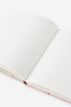 Personalised Metro A5 Hard Lined Notebook, Ditsy Pansy Pink Clay - alternate image 3