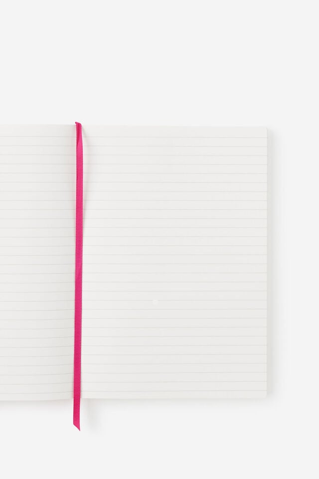 A5 Soft Lined Notetaker Notebook, STRAWBERRY MILK DITSY CHERRIES