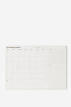 A3 Monthly Notepad Planner, ESPRESSO MINTY GREEN - example image 1