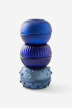 Mini Stackers Glass Tea Light Candle, AUDIO DREAMER SLATE BLUE BUMPY - alternate image 3