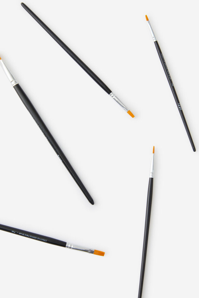 Paint Brush 5 Set, BLACK