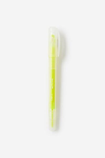 Duoglow Highlighter Marker, YELLOW