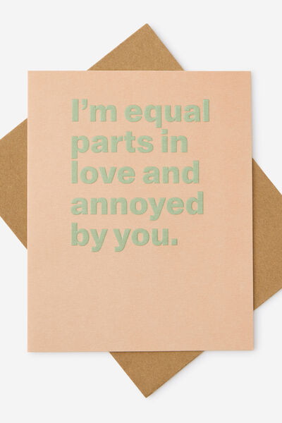 Premium Love Card 2.0, LOVE AND ANNOYED