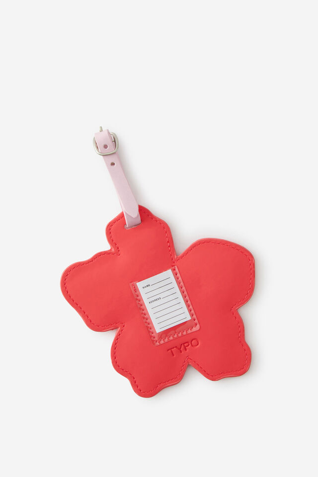 Shaped Luggage Tag, HIBISCUS/POMEGRANATE