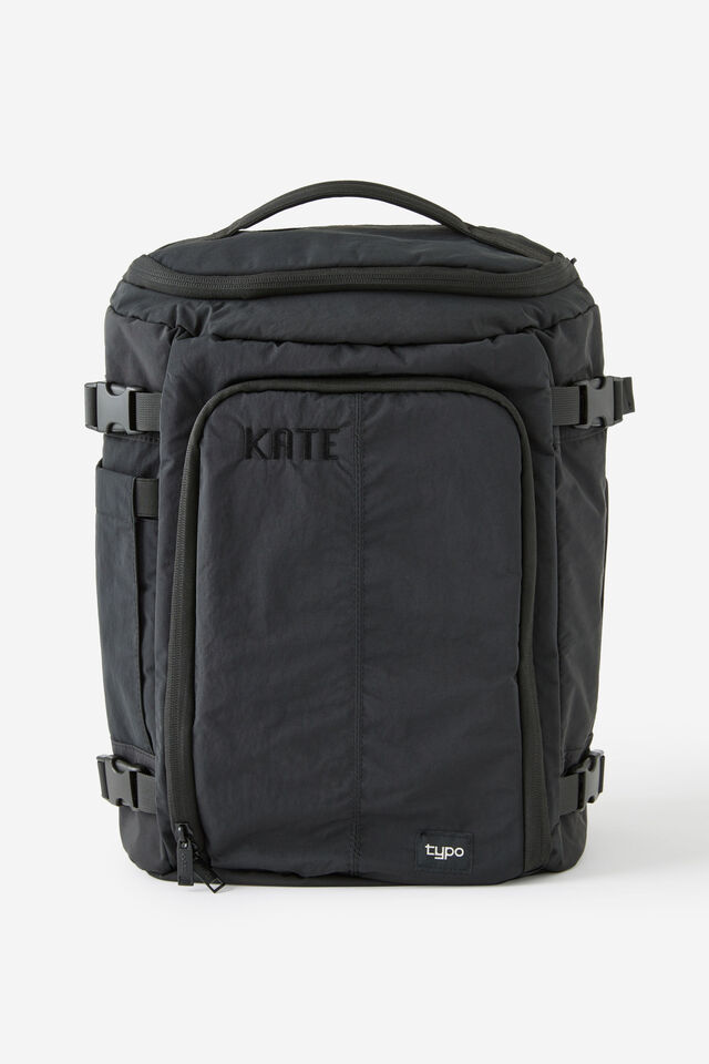 Personalised Carry All Backpack, BLACK