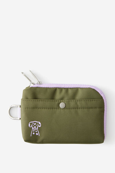Personalised Mode Zip Pocket, OLIVE