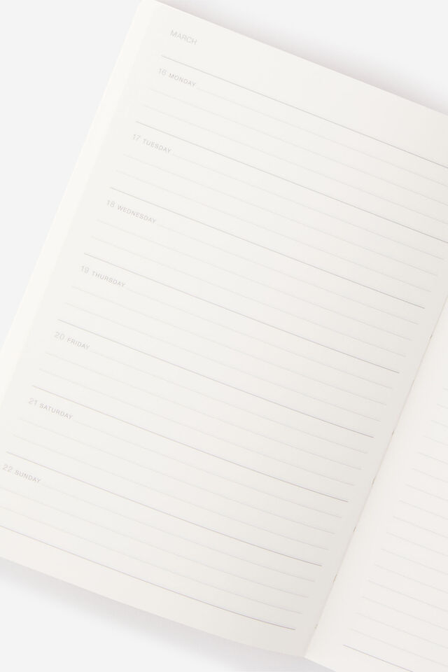 2026 B6 Weekly Soft Metro Diary, Cabernet