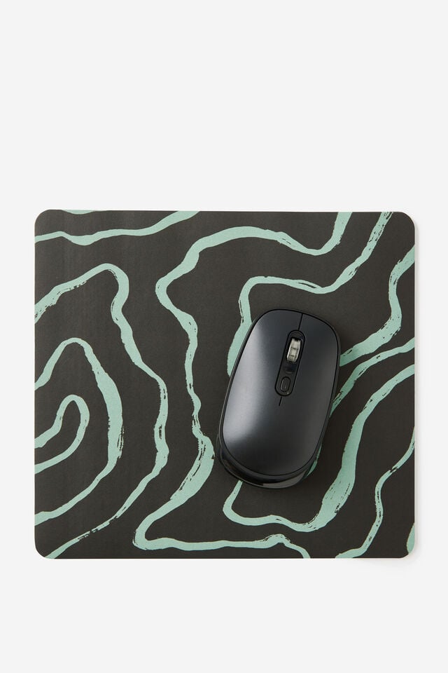 Mouse Mat, TYPOGRAPHIC/BLACK