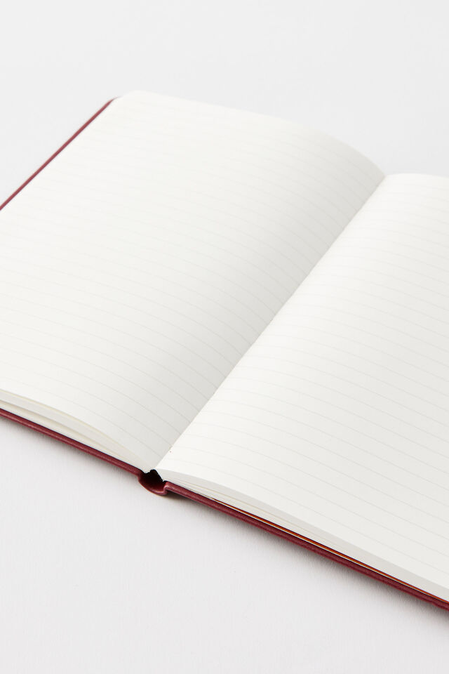 A5 Hard Cover Lined Notebook, CABERNET