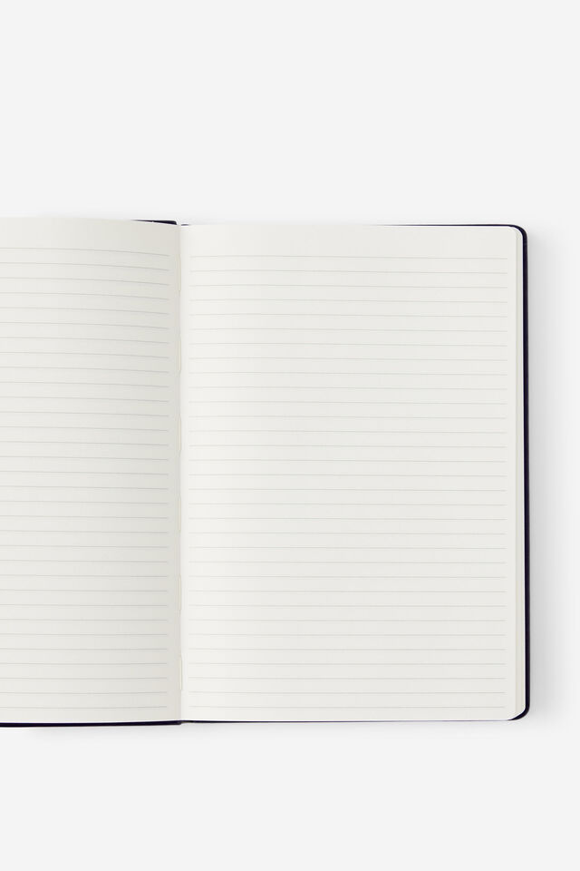 Personalised Metro A5 Hard Lined Notebook, Midnight Ink