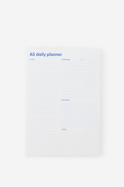 A5 Daily Notepad Planner, BURNT ORANGE