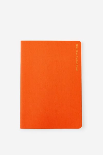 A5 Penpal Notebook, LAVA RED WASABI