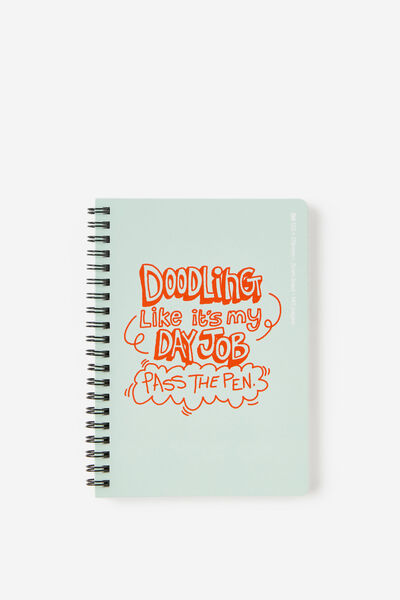 B6 Spiralbound Notebook, DOODLING DAY JOB
