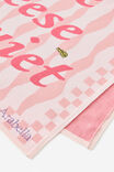 Personalised Patterned Throw, CHEESE AND QUIET - alternate image 1