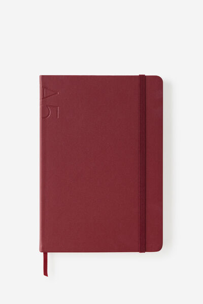 A5 Hard Lined Notetaker Notebook, CABERNET