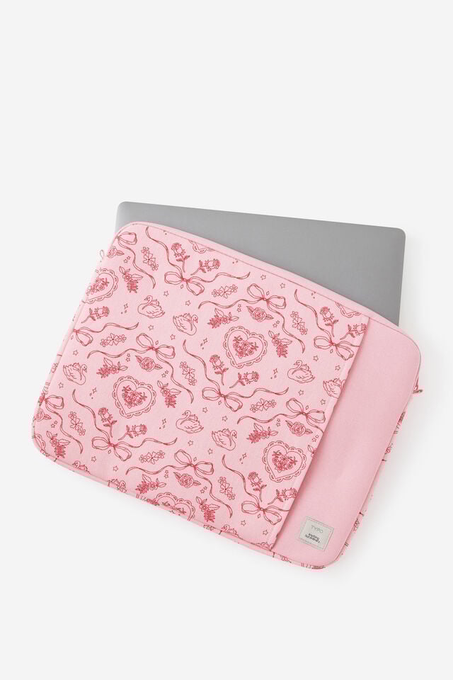 Campus 16 Inch Laptop Case, VINTAGE LACE / STRAWBERRY MILK