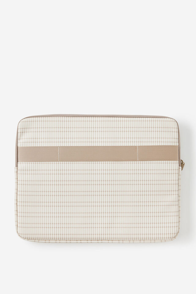 Personalised Pro 16 Inch Laptop Case, TAN CHECK