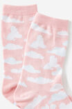 Mid Crew Socks, CLOUDS PINK YDG - alternate image 2