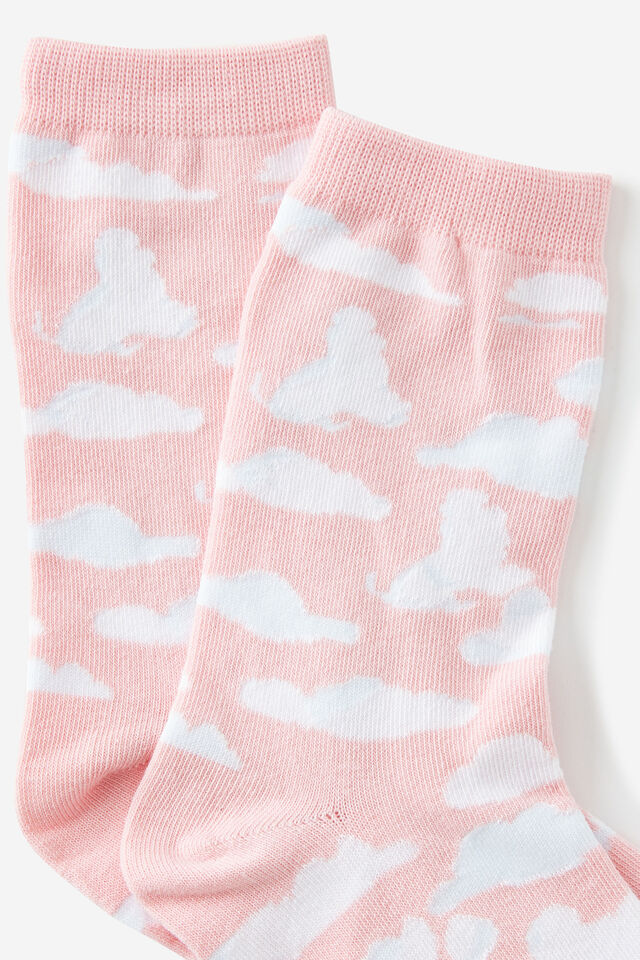 Mid Crew Socks, CLOUDS PINK YDG