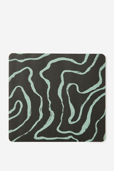 Mouse Mat, TYPOGRAPHIC/BLACK