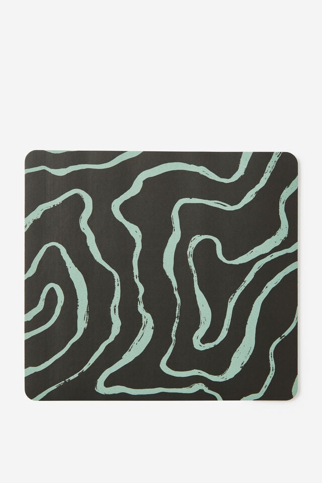 Mouse Mat, TYPOGRAPHIC/BLACK