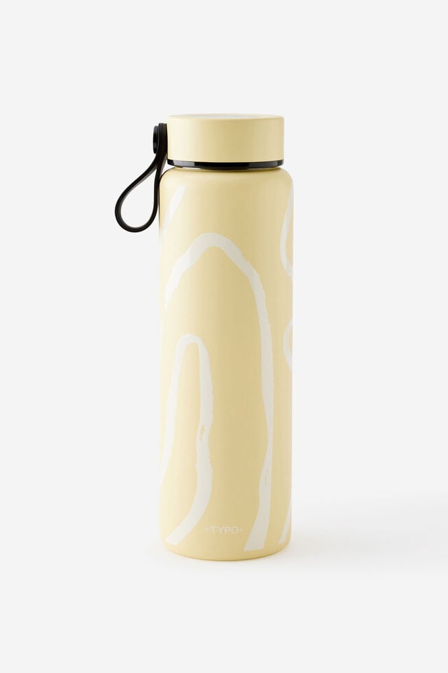 On The Move 500Ml Drink Bottle 2.0, TYPOGRAPHIC/LIMONCELLO