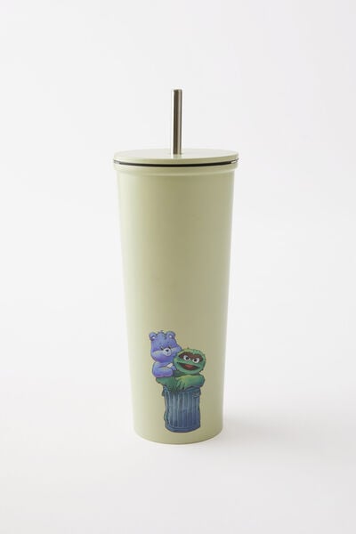 Collab Metal Smoothie Cup, LCN CST CBxSS GRUMPY BEAR AND OSCAR