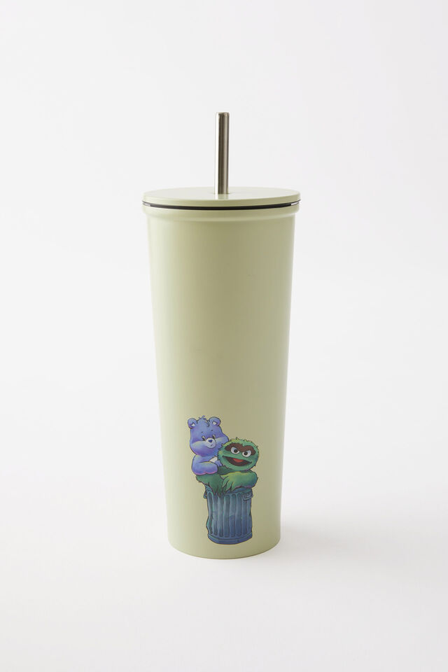 Collab Metal Smoothie Cup, LCN CST CBxSS GRUMPY BEAR AND OSCAR