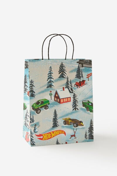 Gift Bag Medium, LCN MAT HOT WHEELS SNOW
