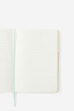 A5 Hard Lined Notetaker Notebook, MINTY HARLEQUIN - example image 2