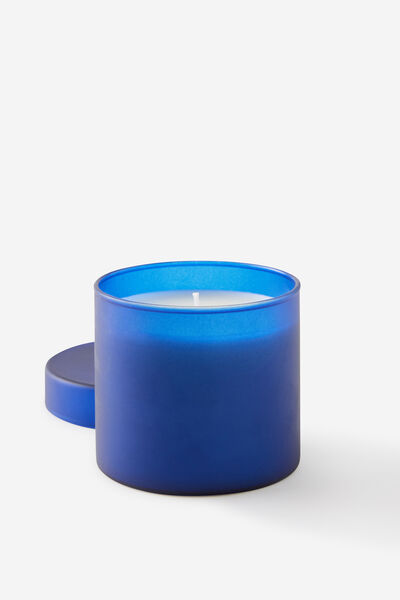 Frosted Glass Candle, AUDIO DREAMER BLUE