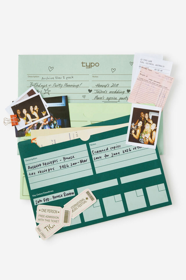 Archive Folders 2Pk, MINTY AND DEEP GREEN
