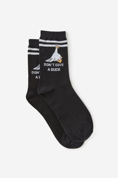 Mid Crew Socks, DON&rsquo;T GIVE A DUCK