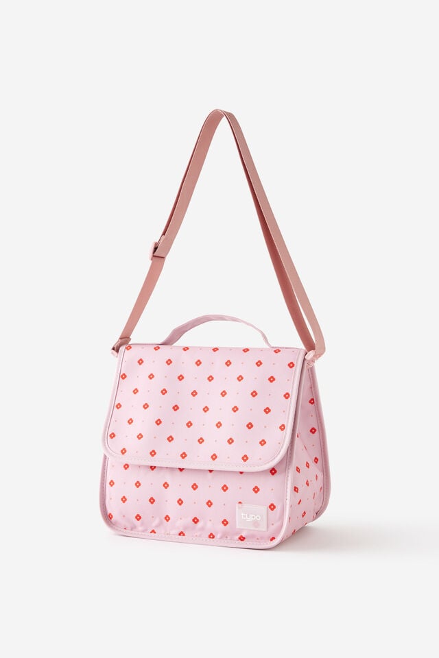 Mode Lunch Bag, STRAWBERRY MILK RETRO FLORAL
